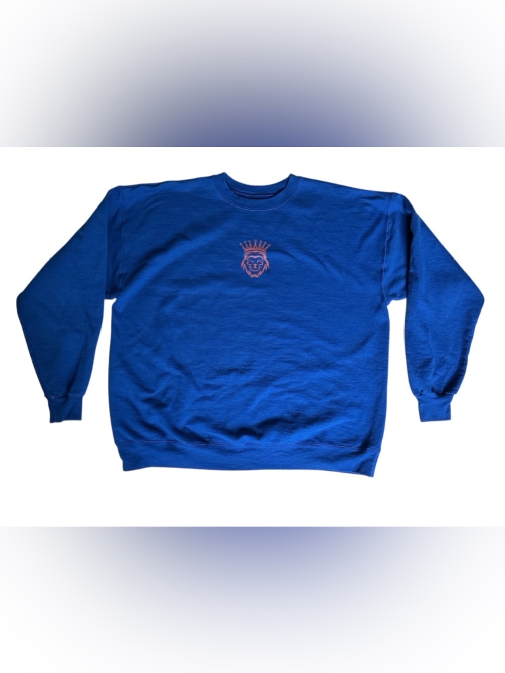 Hanes Royal Blue Crewneck Sweatshirt with Small Crest